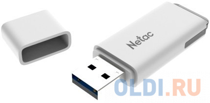 Флеш Диск Netac U185 32Gb <NT03U185N-032G-20WH>, USB2.0, с колпачком, пластиковая белая флеш диск 128 gb smartbuy iron usb 3 0 белый красный sb128gbir w3