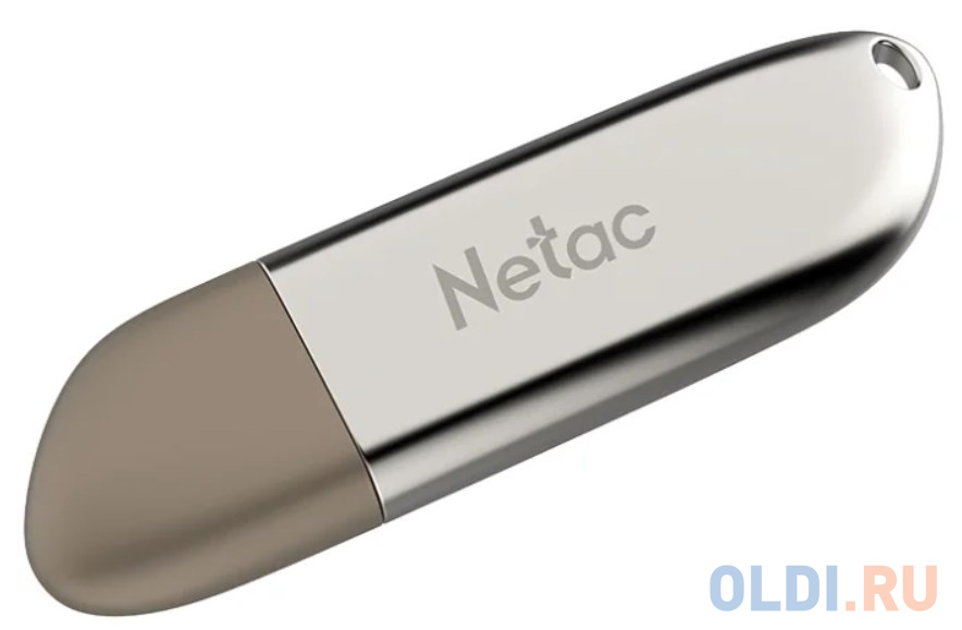 Флеш Диск Netac U352 16Gb <NT03U352N-016G-20PN>, USB2.0, с колпачком, металлическая, цвет серебристый - фото 1