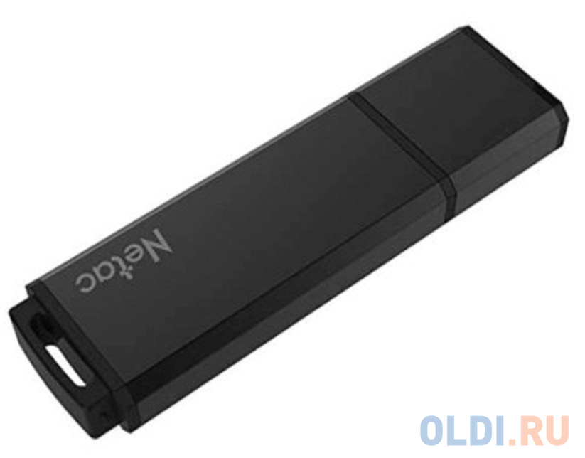 Флеш Диск Netac U351 32Gb <NT03U351N-032G-20BK>, USB2.0, с колпачком, металлическая чёрная, цвет черный, размер 57.4x16.8x7мм - фото 1