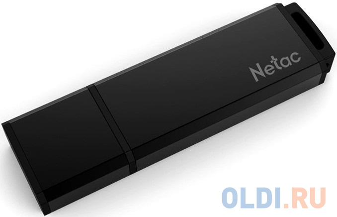 Флеш Диск Netac U351 32Gb <NT03U351N-032G-30BK>, USB3.0, с колпачком, металлическая чёрная