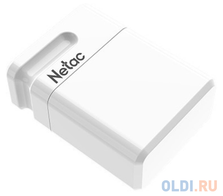 Флеш Диск Netac U116 64Gb <NT03U116N-064G-20WH>, USB2.0, миниатюрная пластиковая белая, цвет белый, размер (ШxВxГ) 21х15х8 мм - фото 1