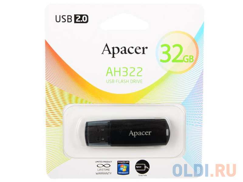 

Внешний накопитель 32GB USB Drive USB 2.0 Apacer Handy Steno AH322 (AP32GAH322B-1)