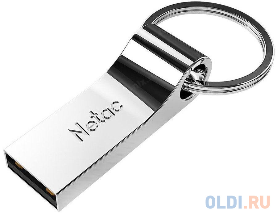 Флешка 64Gb Netac - USB 2.0 серебристый флешка 512gb netac nt03u182n 512g 30bl usb 3 0 белый синий