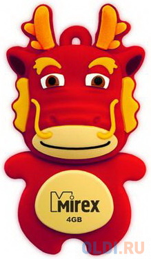 Флеш накопитель 8GB Mirex Dragon, USB 2.0, Красный