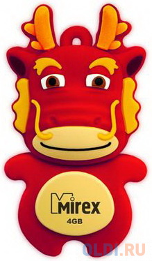 Флеш накопитель 8GB Mirex Dragon, USB 2.0, Красный фото