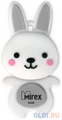Флеш накопитель 8GB Mirex Rabbit, USB 2.0, Серый фото