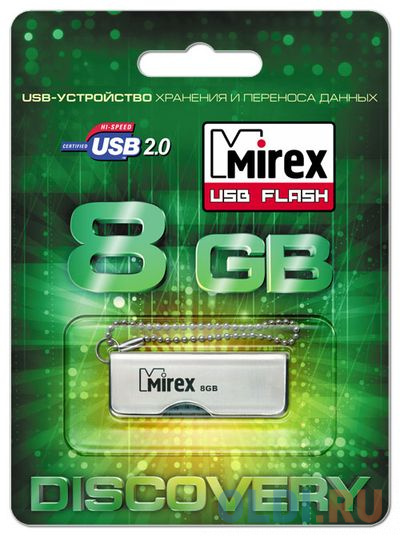 Флеш накопитель 8GB Mirex Turning Knife, USB 2.0 флеш накопитель 32gb a data uv220 usb 2 0 белый серый
