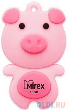 Флеш накопитель 16GB Mirex Pig, USB 2.0, Розовый фото