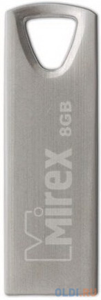 Флеш накопитель 8GB Mirex Intro, USB 2.0, Металл фото