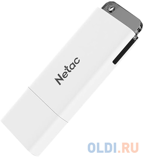 Флеш Диск Netac U185 64Gb <NT03U185N-064G-20WH>, USB2.0, с колпачком, пластиковая белая флеш диск netac u185 32gb nt03u185n 032g 20wh usb2 0 с колпачком пластиковая белая