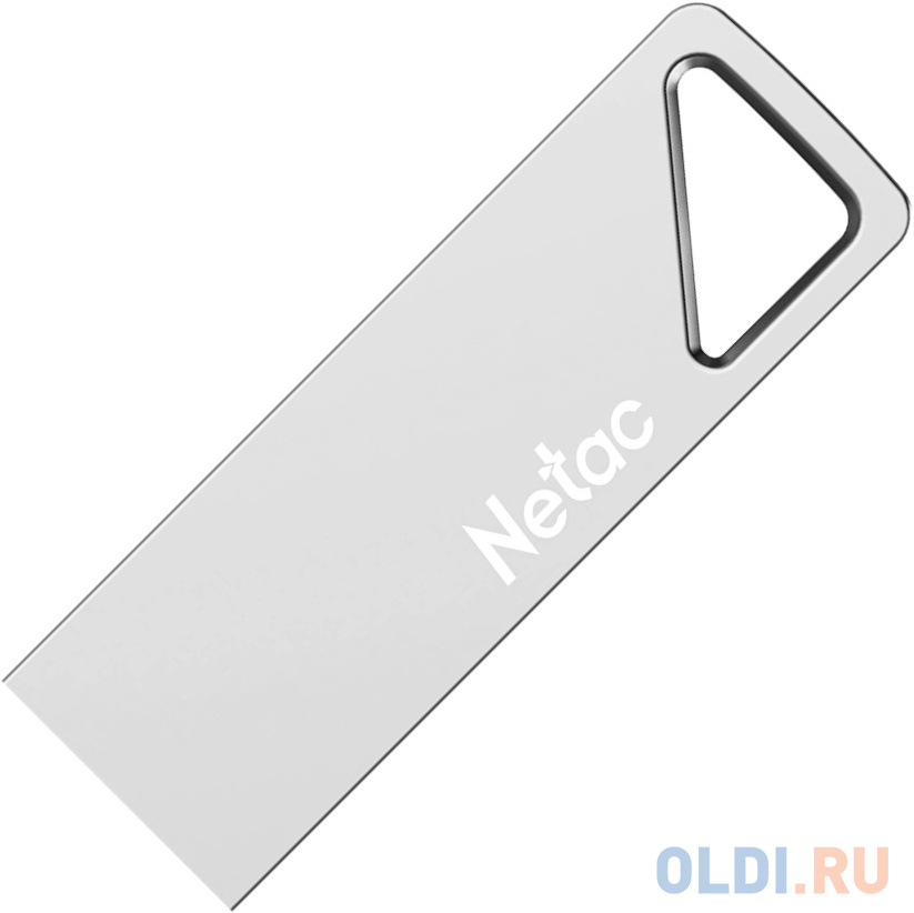 Флеш Диск Netac U326 8Gb <NT03U326N-008G-20PN>, USB2.0, металлическая плоская, цвет серебристый, размер 37x13x5 мм - фото 1