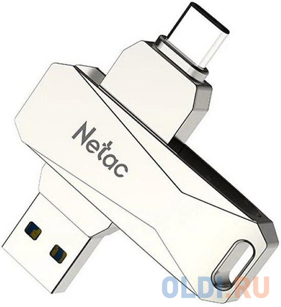 Флеш Диск Netac U782C 64Gb <NT03U782C-064G-30PN>, USB3.0+TypeC, металлическая