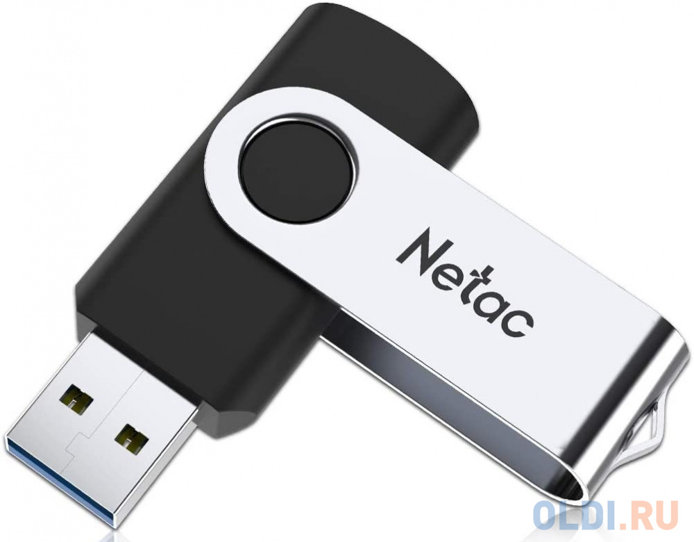 Флеш Диск Netac U505 8Gb <NT03U505N-008G-20BK>, USB2.0, цвет серебристый/черный - фото 1