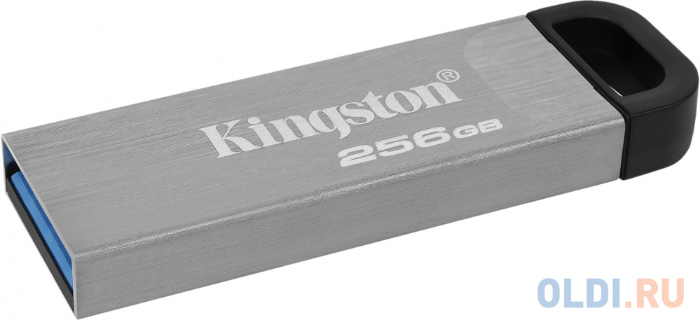 Флеш Диск Kingston 256Gb DataTraveler KYSON <DTKN/256GB>, (USB 3.2, 200 МБ/с при чтении, 60 МБ/с при записи), цвет серебристый, размер 39  x 12,6 x 4,9 мм - фото 2