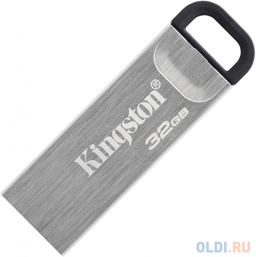 Флеш Диск Kingston 32Gb DataTraveler KYSON <DTKN/32GB>, (USB 3.2, 200 МБ/с при чтении), цвет серебристый, размер 39  x 12,6  x 4,9 мм - фото 2