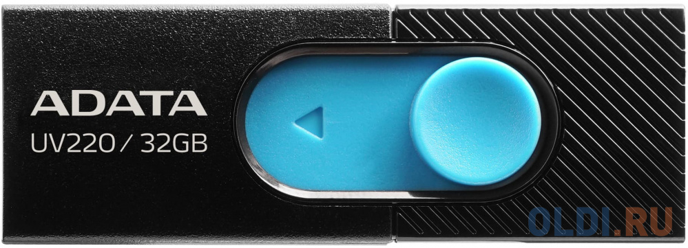 Флешка 32Gb A-Data UV220 USB 2.0 черный голубой AUV220-32G-RBKBL - фото 1