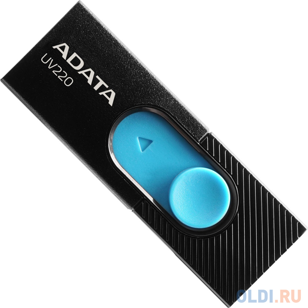 Флеш накопитель 16GB A-DATA UV220, USB 2.0, черный/голубой AUV220-16G-RBKBL - фото 2