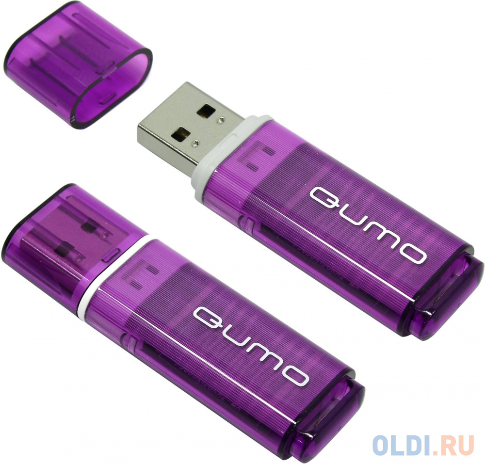 Флешка USB 8Gb QUMO Optiva 01 USB2.0 фиолетовый QM8GUD-OP1-violet - фото 1