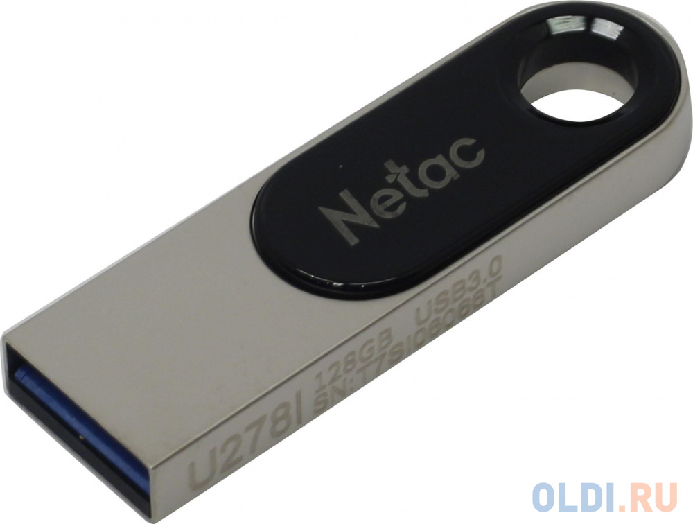 Флешка 128Gb Netac U278 USB 3.0 серебристый флешка 32gb netac u185 usb 3 0 белый