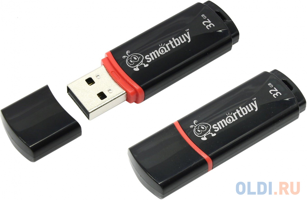 Внешний накопитель 32Gb USB Drive <USB2.0 Smartbuy Crown Black (SB32GBCRW-K)
