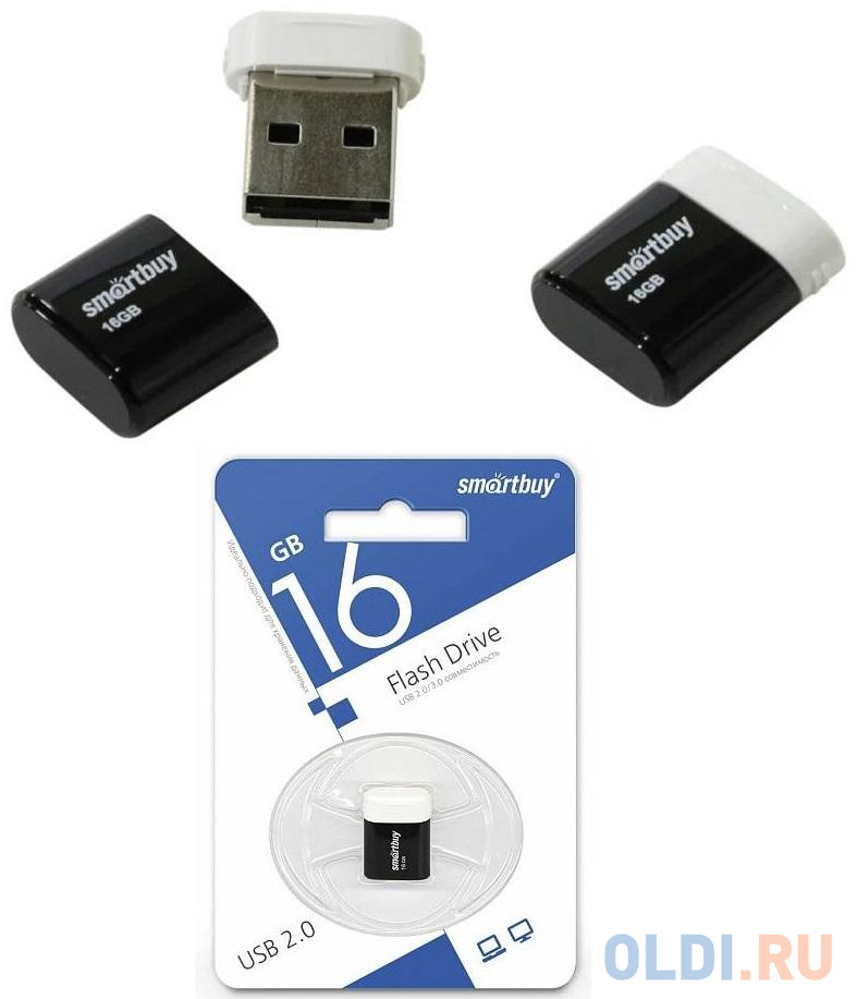 Smartbuy USB Drive 16GB LARA Black SB16GBLara-K - фото 2