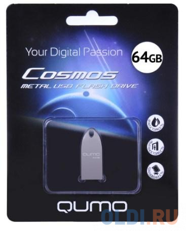 

USB 2.0 QUMO 64GB Cosmos [QM64GUD-Cos] silver