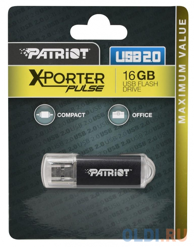 

Флешка 16Gb Patriot PSF16GXPPBUSB USB 2.0 черный