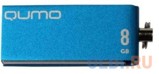 USB 2.0 QUMO 8GB Fold [QM8GUD-FLD-Blue], цвет голубой, размер (ШxВxГ) 3.8x1.2x0.5 см - фото 2