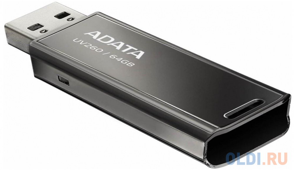 Флеш накопитель 64GB A-DATA UV260, USB 2.0, Черный, размер 53x18x7 мм - фото 3