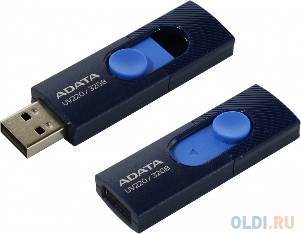 Флеш накопитель 32GB A-DATA UV220, USB 2.0, голубой/синий, цвет голубой/синий - фото 1