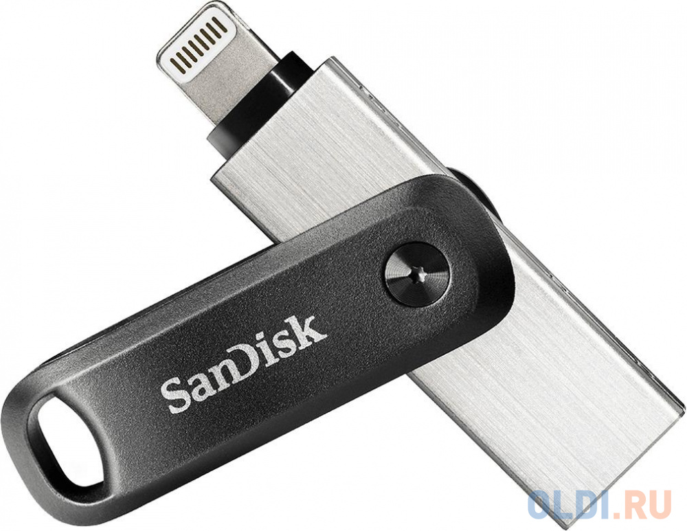 Флешка 256Gb SanDisk iXpand Go USB 3.0 Lightning серебристый черный