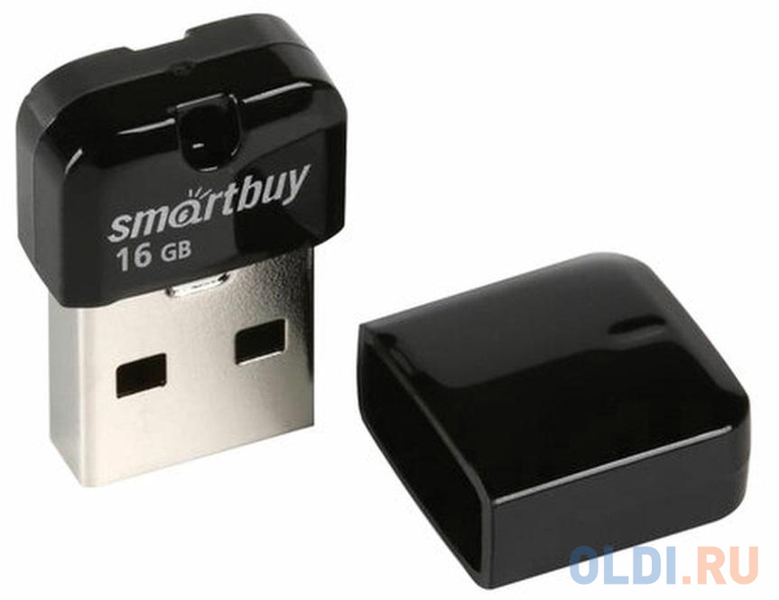 

Флеш-диск 16 GB, SMARTBUY Art, USB 2.0, черный, SB16GBAK