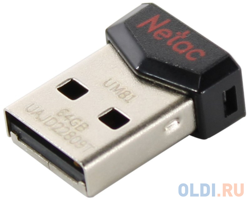 Флешка 16Gb Netac UM81 USB 2.0 черный флешка 32gb netac u185 usb 3 0 белый