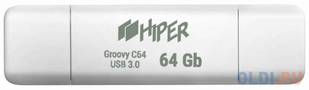 Флэш-драйв 64GB OTG USB 3.0/Type-C, Groovy C,пластик, цвет белый, Hiper фото