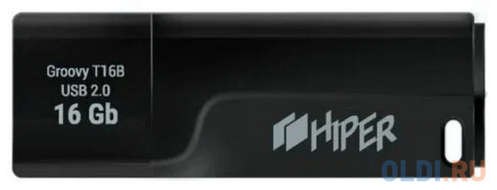 Флэш-драйв 16GB USB 2.0, Groovy T,пластик, цвет черный, Hiper пижон игрушка двухслойная твердый и мягкий пластик кость