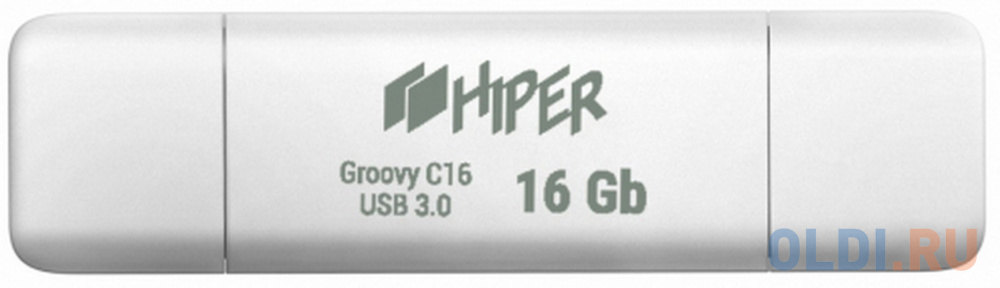 Флэш-драйв 16GB OTG USB 3.0/Type-C, Groovy C, пластик, цвет белый, Hiper фото