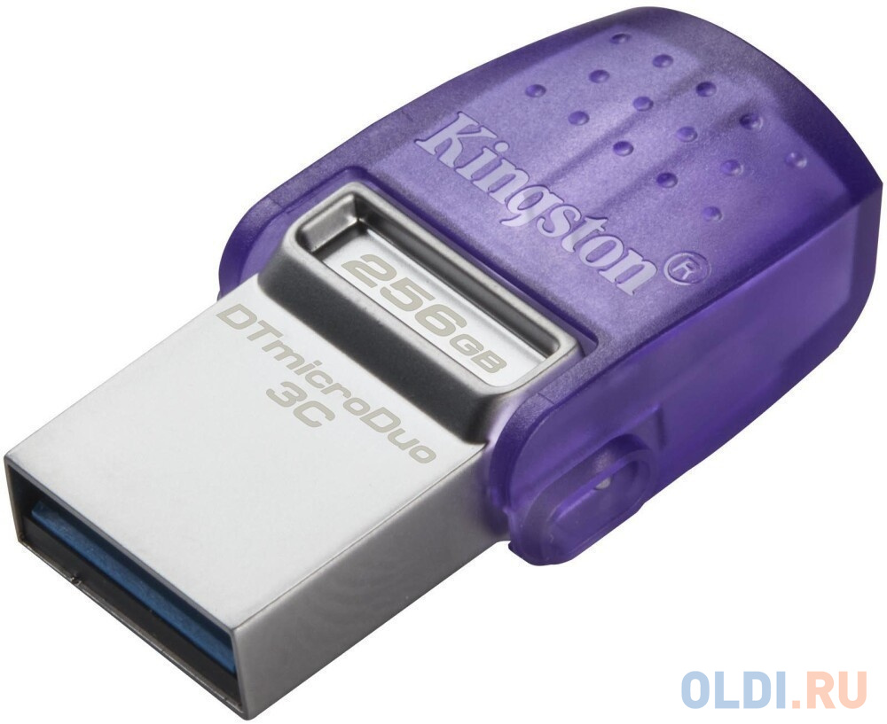 Флешка 256Gb Kingston DataTraveler microDuo 3C G3 USB Type-C USB 3.2 фиолетовый флешка 256gb kingston datatraveler exodia usb 3 2