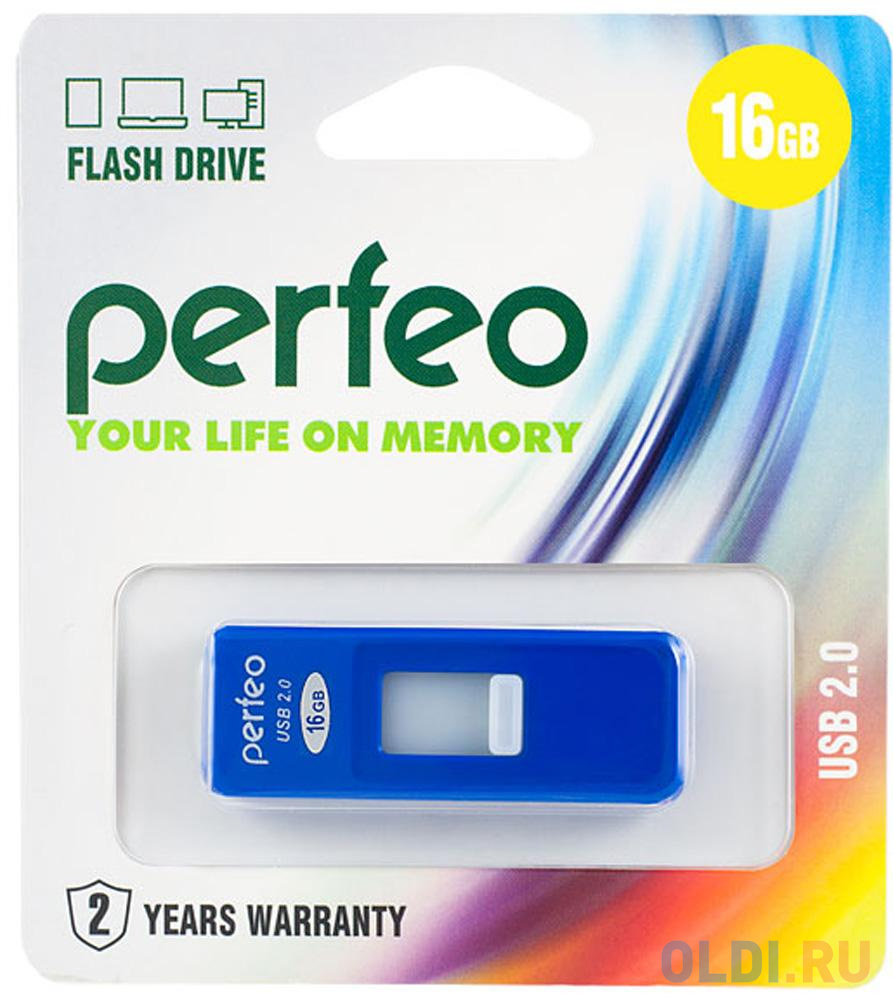 Perfeo USB Drive 16GB S03 Blue PF-S03N016 - фото 2