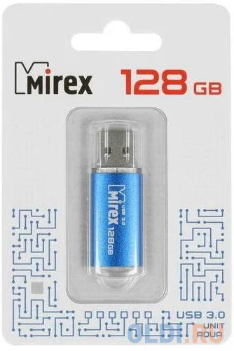Флеш накопитель 128GB Mirex Unit, USB 3.0, Синий флеш накопитель 16gb mirex city usb 2 0 синий