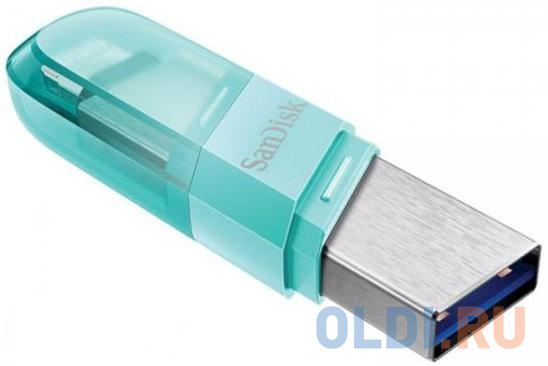 Флешка 128Gb SanDisk SDIX90N-128G-GN6NJ Lightning зеленый флешка 64gb sandisk ixpand go usb 3 0 lightning серебристый sdix60n 064g gn6nn