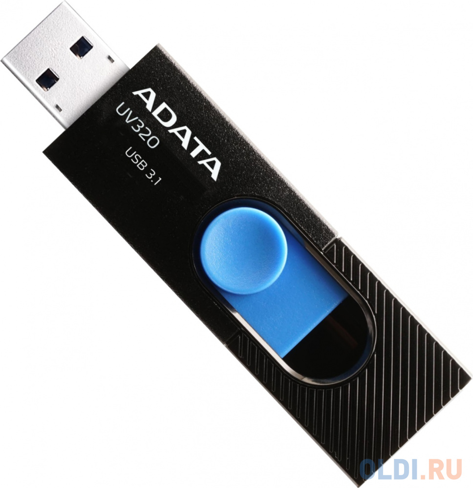 

Флеш накопитель 64GB A-DATA UV320, USB 3.1, Черный/Голубой