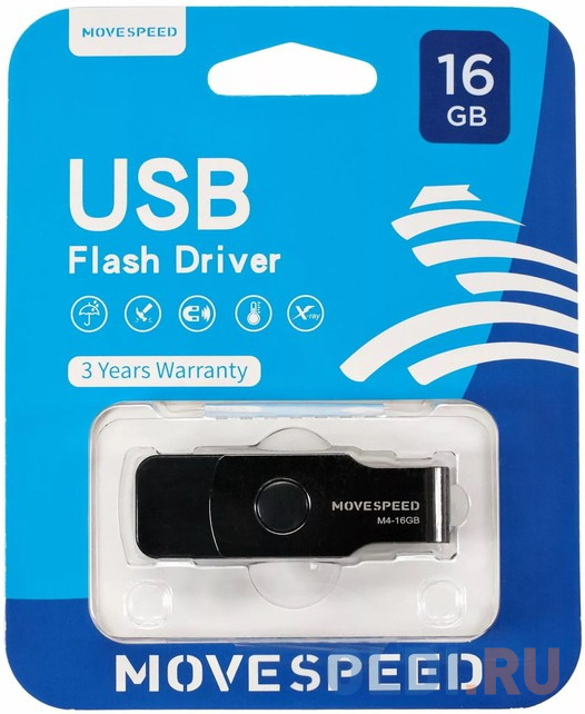 USB  16GB  Move Speed  М4 черный фото