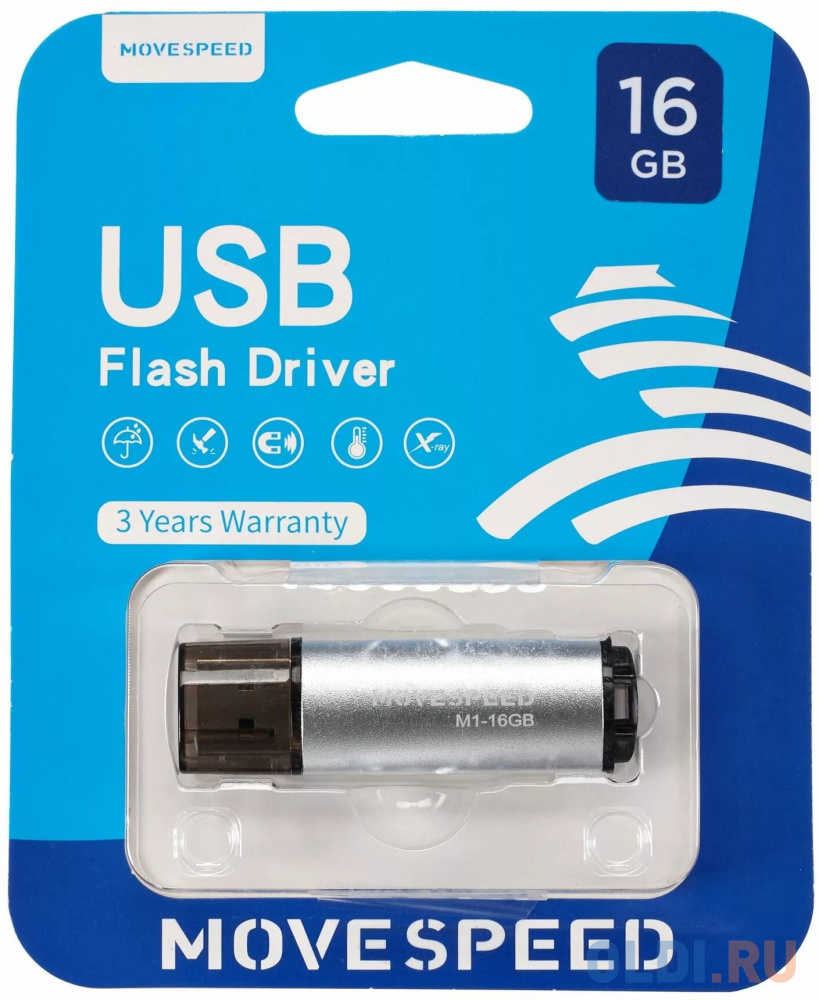 USB 16GB Move Speed M1 серебро USB 16GB Move Speed M1 серебро фото