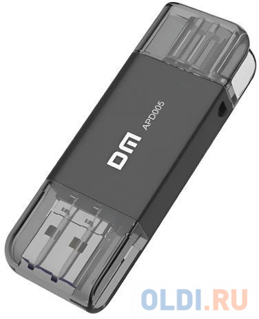 Флешка 256Gb DM APD005-3 IN 1 256GB USB 2.0 Lightning USB Type-C серый, размер н/д