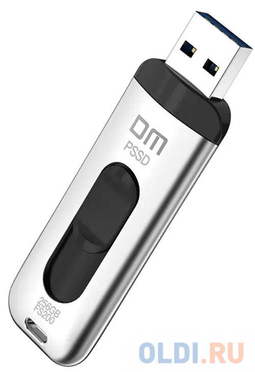 Флешка 256Gb DM FS200-USB3.2 256GB USB 3.2 серебристый, размер н/д