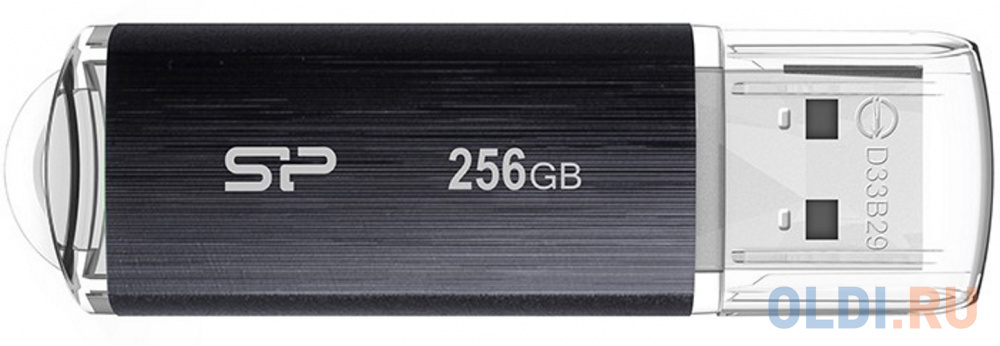 Флешка 256Gb Silicon Power Blaze B02 USB 3.2 черный, размер 60,6х18х8,1 мм
