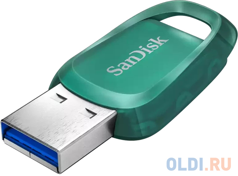 Флешка 512Gb SanDisk Ultra Eco USB 3.2 зеленый, размер 46 x 21 x 9 мм