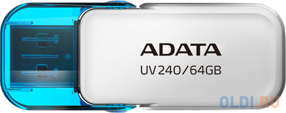 Флеш Диск A-DATA 64GB &lt;AUV240-64G-RWH &gt; UV240, USB 2.0, Белый - AUV240-64G-RWH