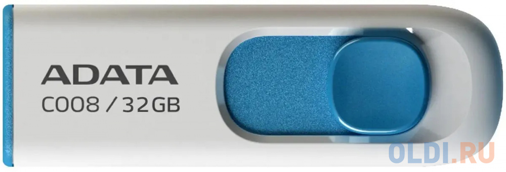 

Флеш Диск A-DATA 32GB <AC008-32G-RWE> Classic C008, USB 2.0, Белый