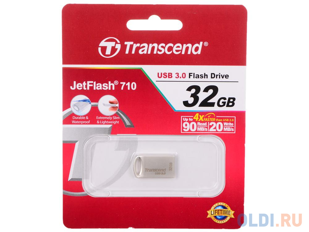Внешний накопитель 32GB USB Drive <USB 3.0 Transcend 710S (TS32GJF710S) флешка usb 32gb transcend jetflash 890 ts32gjf890s серебристый